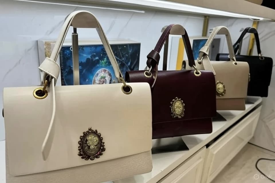 Women's Plain Colored Hand Bag