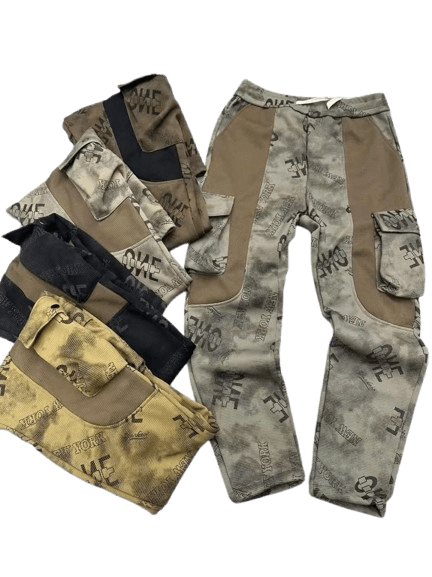 Multi colored design casual trousers